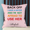 Sister Love Personalized Cushion Online
