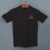 Shop Six Degrees Cotton Polo T-shirt for Men (Black)