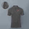 Six Degrees Cotton Polo T-shirt for Men (Charcoal Grey) Online