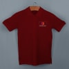 Shop Six Degrees Cotton Polo T-shirt for Men (Maroon)