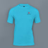 Skinta Round Neck T-shirt for Men (Aqua Blue) Online