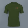Skinta Round Neck T-shirt for Men (Bottle Green) Online