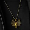 Gift Skull with Wings Oxidised Gold Finish Men's Pendant
