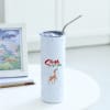 Buy Sleigh All Day Personalized Stainless Steel Tumbler With Straw