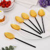 Small Black And Gold Spoon - Set Of 6 Online