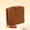 Gift Small Zippered Wallet With Tassel For Women - Brown