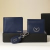 Gift Smart Leather Wallet Personalized Combo For Men - Blue