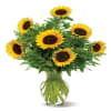 Snazzy Sunflowers - Glass Vase Arrangement Online