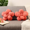 Soft Pink Flower Velvet Cushions (Set of 2) Online