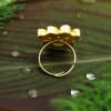 Buy Solar Druzy Semi-precious Stone with Baroque Pearl Handmade Ring
