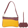 Sophisticated Shoulder Bag And Sunglass Case Combo - Yellow And Wine Online