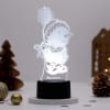 Gift Sparkling Snowman Black Base LED Lamp