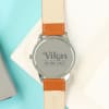Gift Special day Personalized Brown Leather Watch