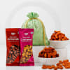 Gift Spicy Snacks And Green Potli Combo