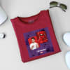 Gift Spider-Man Love Personalized Cotton Tee Maroon
