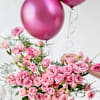 Buy Splendid Floral And Balloons Arrangement