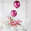 Splendid Floral And Balloons Arrangement Online