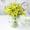 Gift Spring Lilies in Fish Bowl Vase for Father's Day