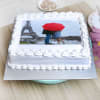 Square Shaped Vanilla Personalised Photo Cake (Eggless) (1 Kg) Online