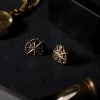 Star And Shield Brass Cufflinks For Men Online