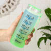 Stay Hydrated - Frosted Glass Bottle - Personalized - Green Online