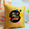 Gift Stay Positive Golden Yellow Cushion Cover