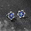 Buy Sterling Silver Blue Sapphire Earrings