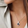 Shop Sterling Silver Rhodium Sapphire Pendant