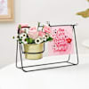 Shop Strong Love Personalized Valentine's Day Swinging Planter