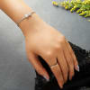 Gift Stunning CZ Stones Silver Finish Bracelet