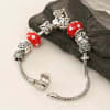 Gift Stylish Silver-Red Bracelet