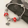 Stylish Silver-Red Bracelet Online