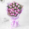 Gift Subtle Pink Rose Bouquet with Teddy Bear