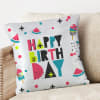 Summer Vibe Pop Colored Birthday Cushion Online