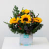 Sunflowers and greenery Online