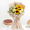 Sunshine Blooms And Cheesecake Duo Online