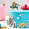 Shop Superhero Blue SemiFondant Cake 1 kg