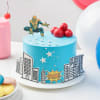 Superhero Blue SemiFondant Cake 1 kg Online