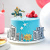 Buy Superhero Blue SemiFondant Cake 500 gm