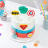 Gift Superhero Themed SemiFondant Cake 1 kg