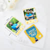Gift Superstar Dad Personalized Fridge Magnet Trio