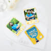 Gift Superstar Dad Personalized Fridge Magnet Trio