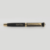 Swarovski Crystal Studded Black & Golden Roller Pen  - Customized with Name Online