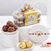Swastik Rakhi And Chocolate Combo Online