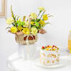 Sweet Blooms And Cake Gift Combo Online