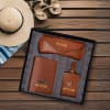 Tan Brown Travel Essentials Gift Box - Personalized Online