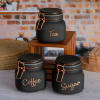 Tea Coffee Sugar Containers - Black - Set Of 3 Online