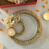 Gift Tea-Light Candle with Pearl & Gota Work