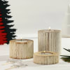 Tea-light Candles with Wooden Pillar Holders Online
