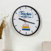 Buy Teacher Vibes Wooden Wall Clock